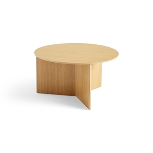 HAY Slit Wood Coffee Table Round Ø65 Lacquered Oak
