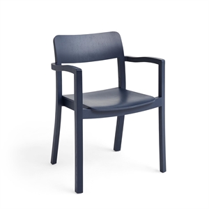 HAY Pastis Dining Chair with Armrests Steel Blue