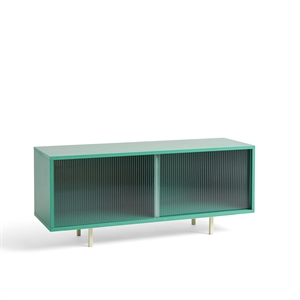 HAY Color Cabinet Dresser with Glass Doors Medium Dark Mint
