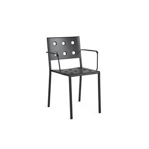 HAY Balcony Dining Chair with Armrests Anthracite