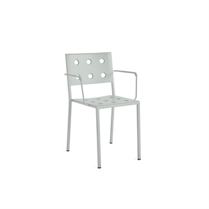 HAY Balcony Dining Chair with Armrest Desert Green