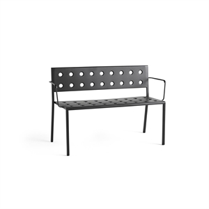 HAY Balcony Dining Bench with Armrest Anthracite
