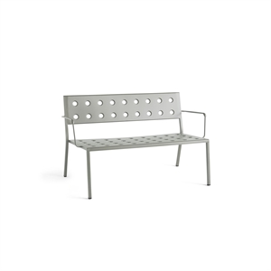 HAY Balcony Lounge Bench with Armrest Desert Green