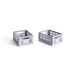 HAY Colour Crate Storage Box Mini Set of 2 Lavender