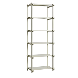 HAY Woody Shelving 2.0 Bookcase High Smokey Grey/Steel