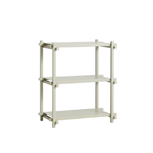 HAY Woody Shelving 2.0 Bookcase Small Smokey Grey/Steel