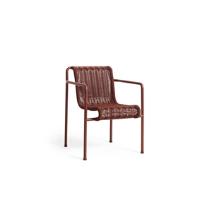 HAY Palissade Cord Dining Chair With Armrests Iron Red
