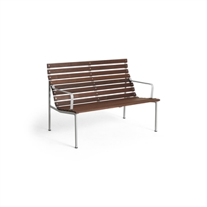 HAY Traverse Lounge Bench With Armrests Ash