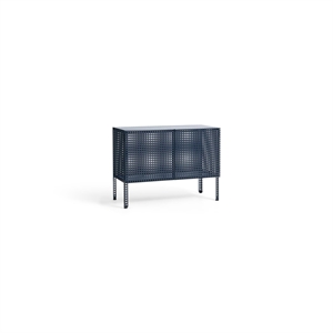 HAY Perforated Cabinet Small Steel Blue