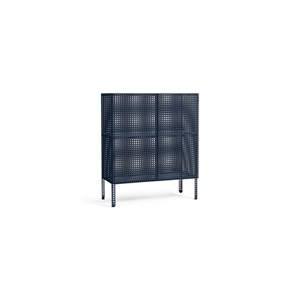 HAY Perforated Cabinet Medium Steel Blue