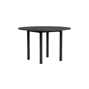HAY Annex Round Dining Table Ø120 Dark Grey/ Black Oak