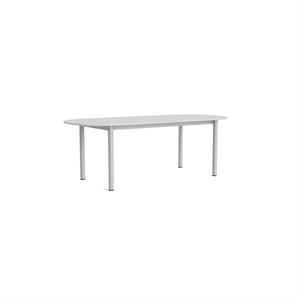 HAY Annex Oblong Dining Table L220 Cloud Grey/ Aluminum