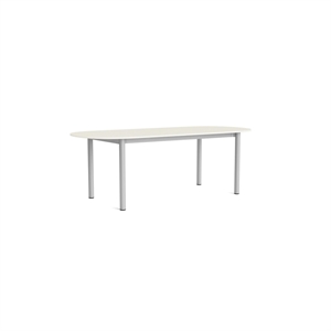 HAY Annex Oblong Dining Table L220 Cotton Cream/ Aluminum