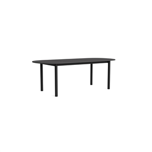 HAY Annex Oblong Dining Table L220 Dark Grey/Charcoal