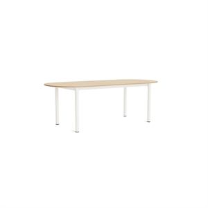 HAY Annex Oblong Dining Table L220 Lacquered Oak/ Cream White
