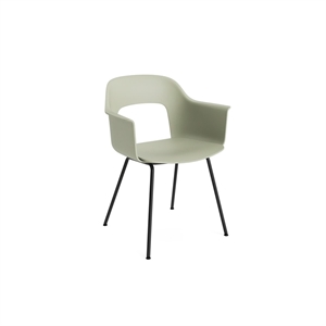 HAY Layout 211 Dining Chair With Armrests Pastel Green/ Black