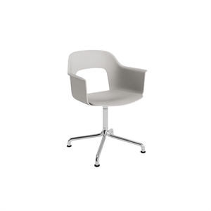 HAY Layout 251 Dining Chair With Armrest & Swivel Cloud Grey/ Aluminum