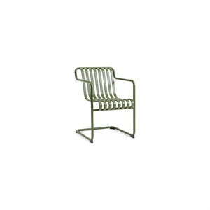 HAY Palissade Cantilever Dining Chair With Armrest Olive