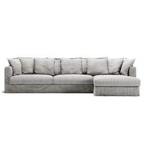 Decotique Le Grand Air 3-Seater Sofa Left-Handed Ash Stripe/Linen