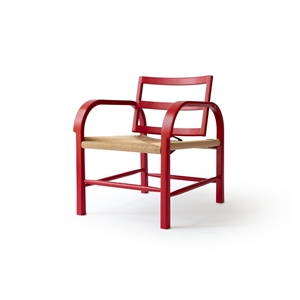 Mazo ARCH Weave Armchair Oak/Ruby Red