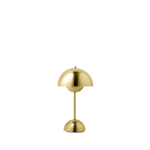 &Tradition Flowerpot VP9 Table Lamp Transportable Brass Plated