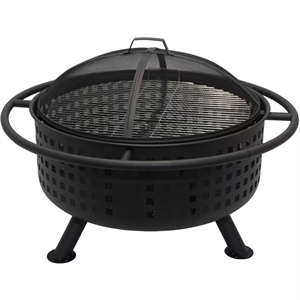 Mareld Fireplace With Spark Protection Large Black