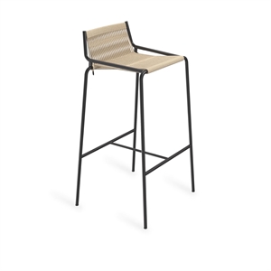 Thorup Copenhagen Noel Bar Stool Black/ Linen H77 cm