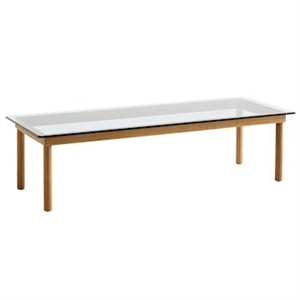 HAY Kofi Coffee Table 140x50 Oak/ Clear Glass