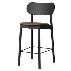 Decotique Elephant Bar Stool Black/Brown Leather