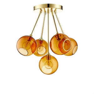 Design by Us Ballroom Molecule Ceiling Light Amber/Gold