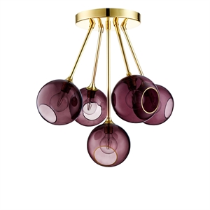Design by Us Ballroom Molecule Ceiling Light Purple Rain/Gold