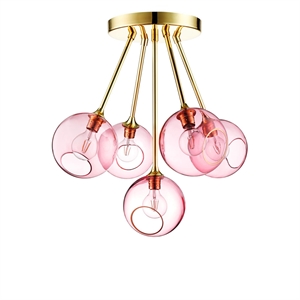 Design by Us Ballroom Molecule Ceiling Light Rose/Gold