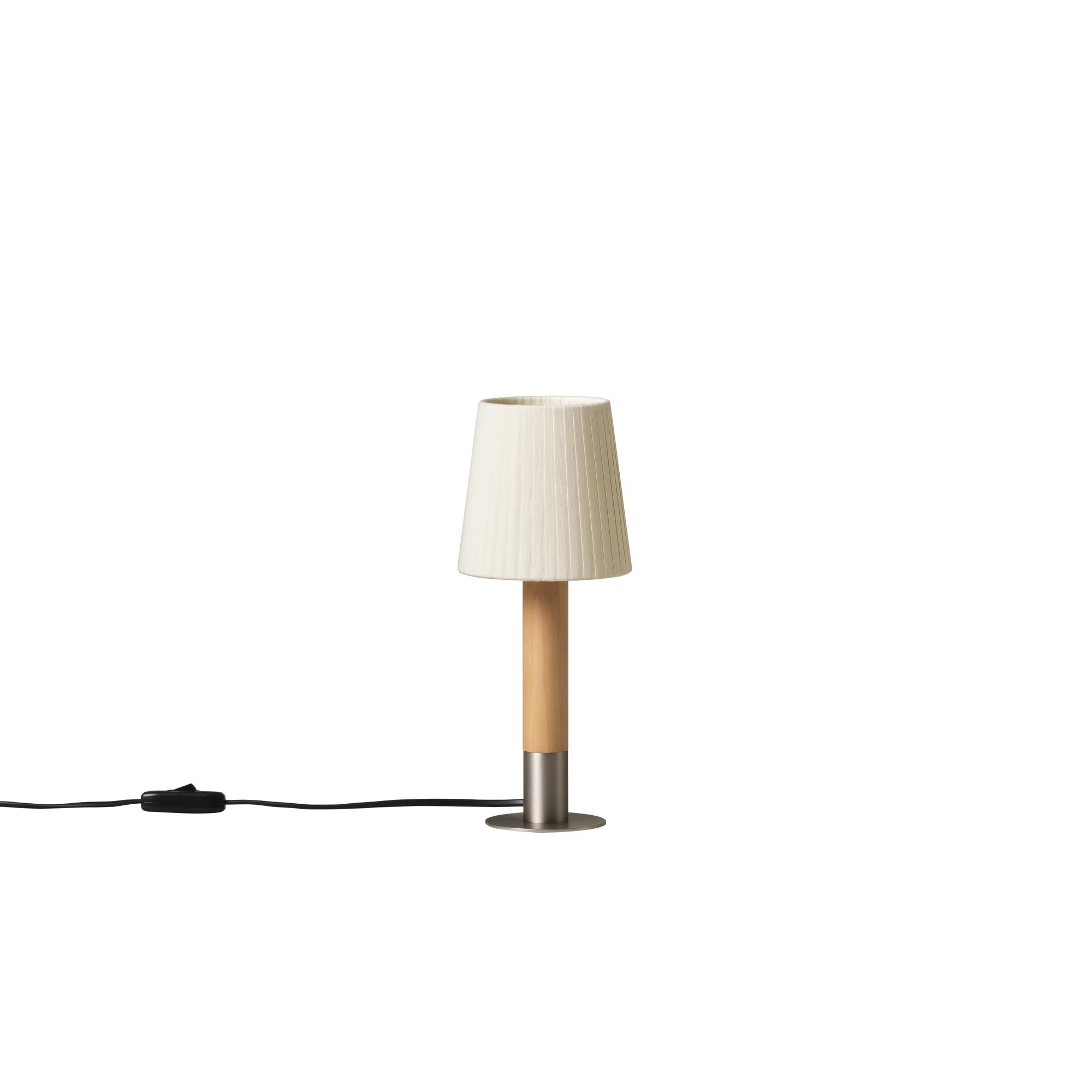 Santa & Cole Básica Minima Table Lamp Natural/Birch/ Nickel