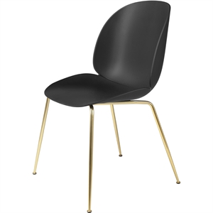 GUBI Beetle Dining Chair Conic Base Brass Semi Matt/ Black