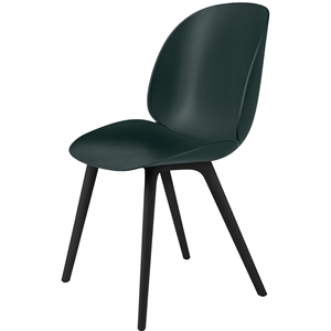 GUBI Beetle Dining Table Chair Black Plastic Base/ Dark Green