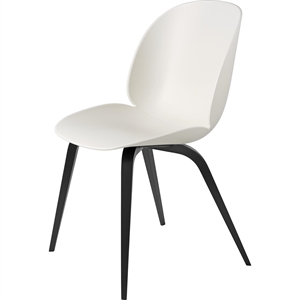 GUBI Beetle Dining Chair Wooden Base Black Stained Beech Semi- mat/Alabaster White