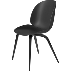 GUBI Beetle Dining Chair Wooden Base Black Stained Beech Semi- Mat/ Black