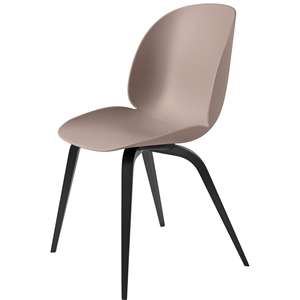 GUBI Beetle Dining Chair Wooden Base Black Stained Beech Semi- Mat/ Sweet Pink