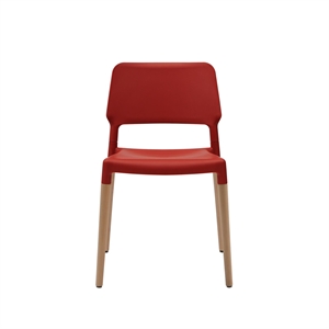Santa & Cole Belloch Dining Chair Red Natural