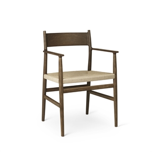 Brdr. Krüger Heritage Dining Chair With Armrests and Solid Back Smoked Oak