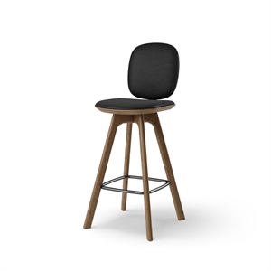 Brdr. Krüger Pauline Comfort Bar Stool H75 Smoked Oak/ Black Leather