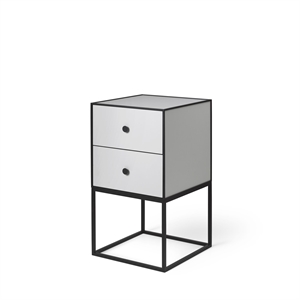 Audo Frame 35 Side Table With 2 Drawers Light Gray