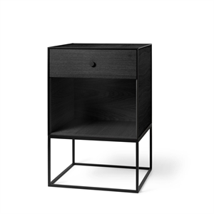 Audo Frame 49 Side Table With 1 Drawer Black Ash Wood