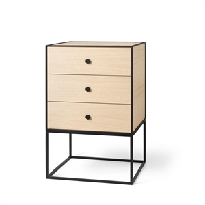 Audo Frame 49 Side Table With 3 Drawers Oak