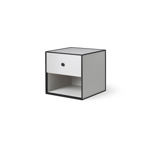 Audo Frame 35 With 1 Drawer 35X35X35 Light Gray