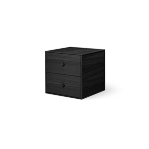 Audo Frame 35 With 2 Drawers 35X35X35 Black Ash Wood