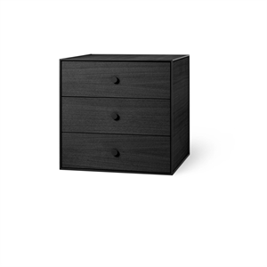 Audo Frame 49 With 3 Drawers 42x49x49 Black Ash