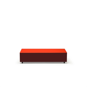 Established & Sons Bloc Coffee Table With Drawer L120 Bright Red/Burundy/Clay