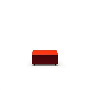 Established & Sons Bloc Coffee Table With Drawer L64 Bright Red/Burundy/Clay