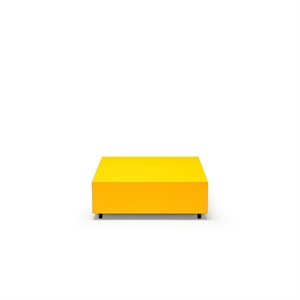 Established & Sons Bloc Coffee Table With Drawer L85 Bright Zinz Yellow/Signal Yellow/Pale Grey